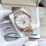 AAA replica Omega De Ville rose gold stainless steel men's automatic watch 